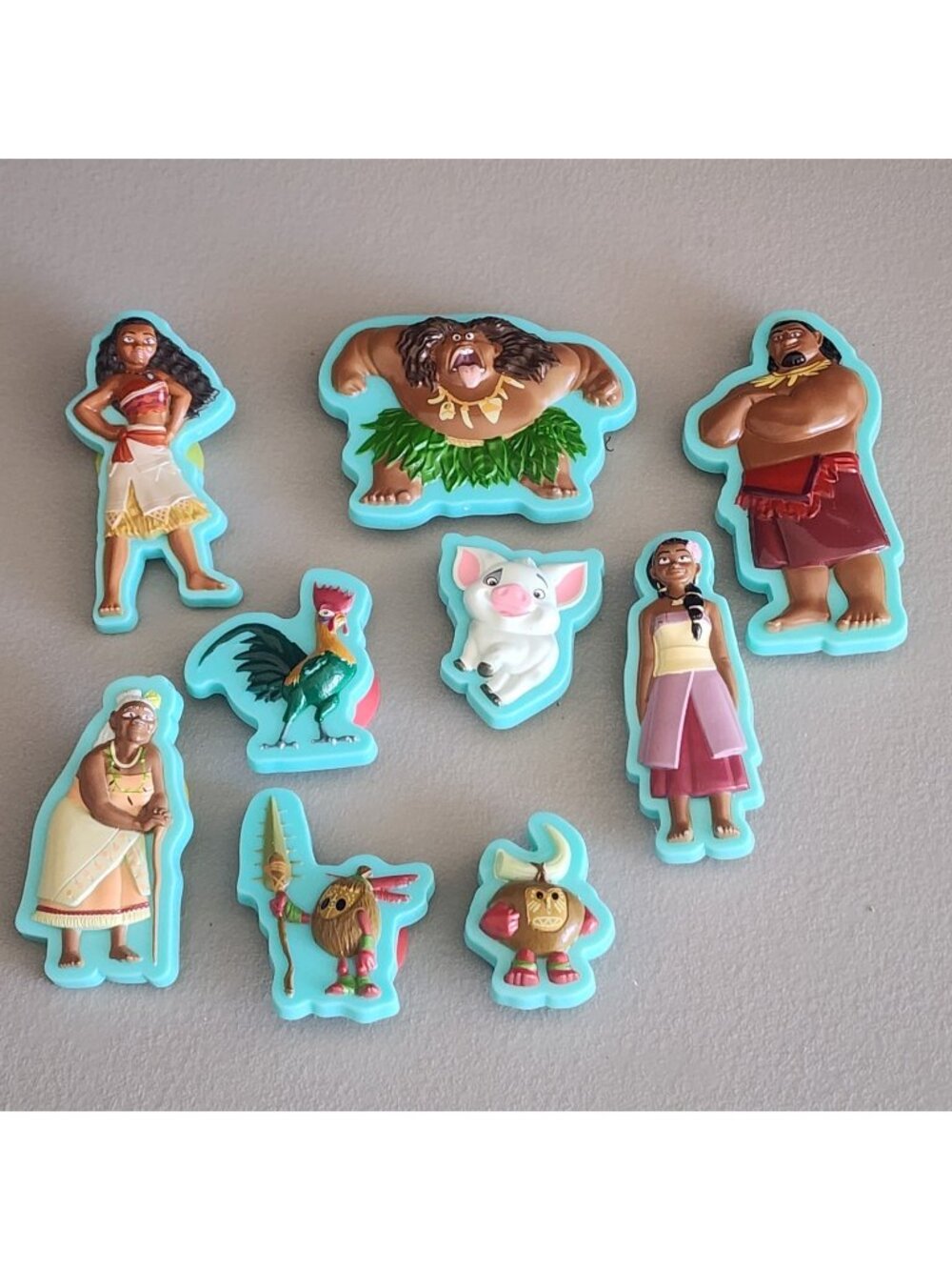 Disney Moana Figurines - Set of 9 Suction Cup Characters - Stuck on Stories Toy